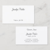 Stijlvol handgeschreven script Modern stijlvolle v Visitekaartje (Voorkant / Achterkant)