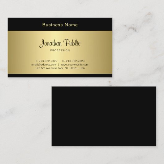 Stijlvol handgeschreven script, schonere glamour G Visitekaartje (Voorkant / Achterkant)