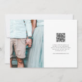 Stijlvol handgeschreven script witte horizontale f save the date (Achterkant)