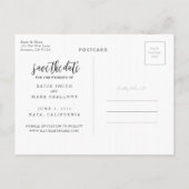 Stijlvol Handgeschreven sparen het Briefkaart van (Achterkant)