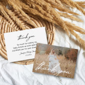 stijlvol handschrift bedankt voor baby shower foto notitiekaartje