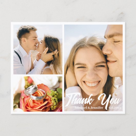 stijlvol handschrift bruiloft 3 foto's collage kaa (Voorkant)