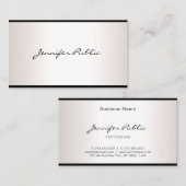 Stijlvol handschrift Eenvoudige glamour Silver-loo Visitekaartje (Voorkant / Achterkant)