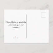 stijlvol handschrift foto afstuderen 2025 aankondigingskaart (Achterkant)