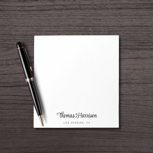 Stijlvol handtekening script monogram notitieblok
