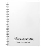 Stijlvol handtekening script monogram notitieboek (Voorkant)