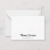 Stijlvol handtekening script monogram notitiekaartje (Voorkant)