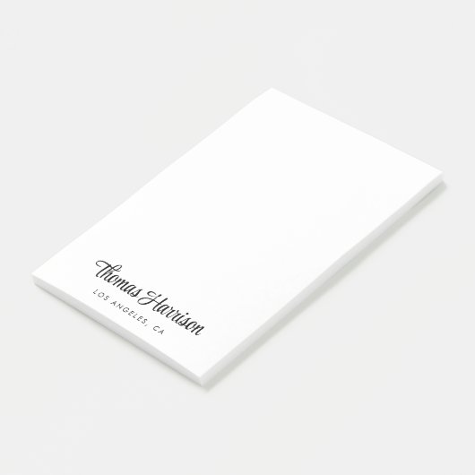 Stijlvol handtekening script monogram post-it® notes (Schuin)