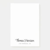 Stijlvol handtekening script monogram post-it® notes (Voorkant)