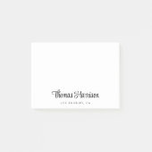 Stijlvol handtekening script monogram post-it® notes (Voorkant)