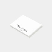 Stijlvol handtekening script monogram post-it® notes (Schuin)