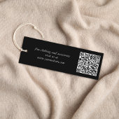 Stijlvol handtekening script QR-code zwart hanglab Mini Visitekaartje