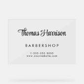 Stijlvol handtekeningscript Business Acryl Bord (Voorkant)