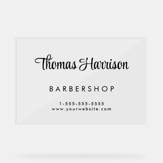 Stijlvol handtekeningscript Business Acryl Bord (Voorkant)