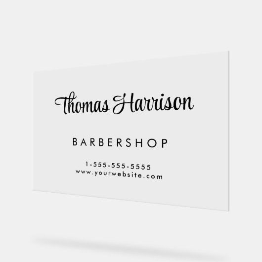 Stijlvol handtekeningscript Business Acryl Bord (Hoek)