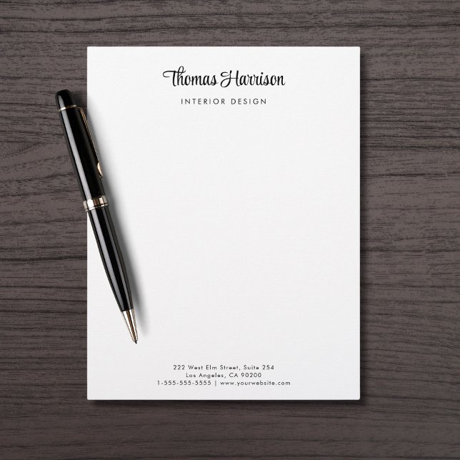 Stijlvol handtekeningscript Business Briefhoofd (Empower your name in our signature script as your logo and brand identity)