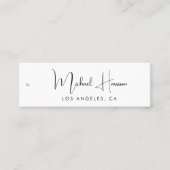 Stijlvol handtekeningscript Hang-Label Mini Visitekaartje (Voorkant)