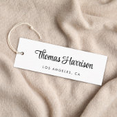 Stijlvol handtekeningscript Hang-Label Mini Visitekaartje