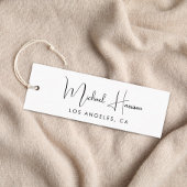 Stijlvol handtekeningscript Hang-Label Mini Visitekaartje