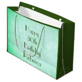 Stijlvol Happy 30th Birthday-ontwerp Groot Cadeauzakje (Voorkant Gekanteld)