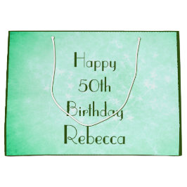 Stijlvol Happy 50th Birthday-ontwerp Groot Cadeauzakje