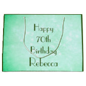 Stijlvol Happy 70th Birthday-ontwerp Groot Cadeauzakje (Voorkant)
