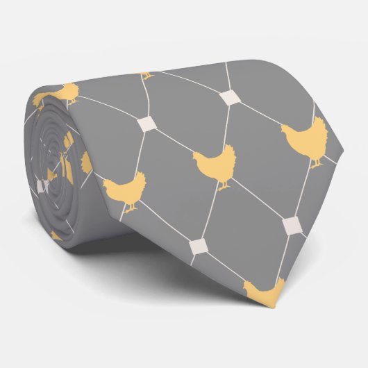 Stijlvol Harlequin Chicken Pattern Stropdas (Opgerold)