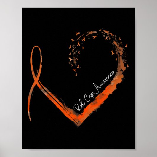 Stijlvol hart CRPS-bewustzijn Poster (Voorkant)