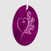 Stijlvol hart en Rozen, in reliëf gemaakt, effect Ornament (voorkant)