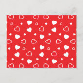 Stijlvol hartenpatroon 4 feestdagenkaart (Voorkant)