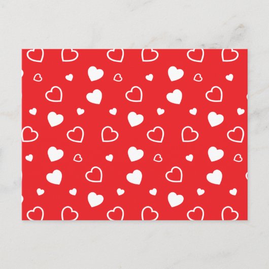 Stijlvol hartenpatroon 4 feestdagenkaart (Voorkant)