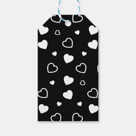 Stijlvol hartenpatroon 5 cadeaulabel (Voorkant)