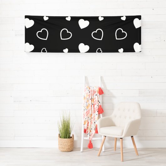 Stijlvol hartenpatroon 5 spandoek (Insitu)