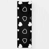 Stijlvol hartenpatroon 5 spandoek (Verticaal)