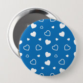 Stijlvol hartenpatroon 7 ronde button 4,0 cm (Voorkant /achterkant)