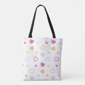Stijlvol hartenpatroon tote bag (Achterkant)