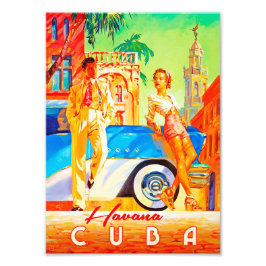 Stijlvol Havana Streets Poster. Foto Afdruk