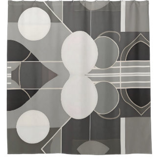 Stijlvol hedendaags abstract design douchegordijn