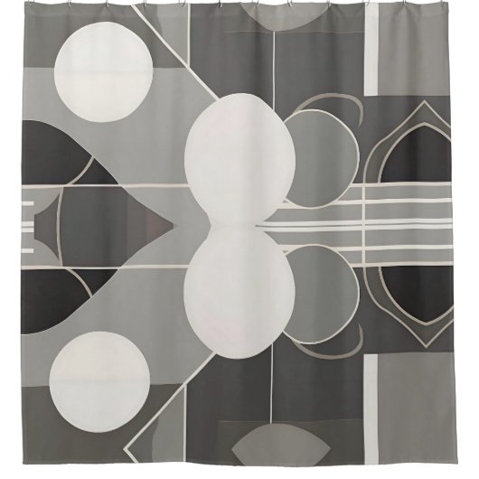 Stijlvol hedendaags abstract design douchegordijn (Voorkant)