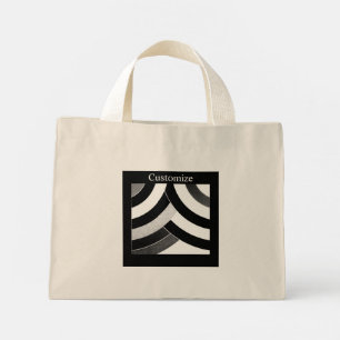 Stijlvol hedendaags chevron mini tote bag