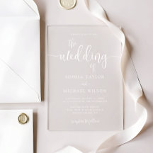 Stijlvol Hedendaags Schrift Wit Bruiloft
