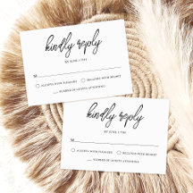 Stijlvol Hedendaags Script Zwart Wit Bruiloft