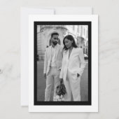 Stijlvol Hedendaags Zwart & Wit Save the date (Achterkant)