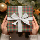 Stijlvol helder rood & groen geruite cadeau cadeaupapier