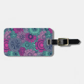 Stijlvol heldere patroon van prachtige bloemen bagagelabel (Voorkant horizontaal)