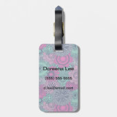 Stijlvol heldere patroon van prachtige bloemen bagagelabel (Achterkant verticaal)