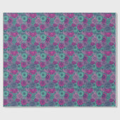 Stijlvol heldere patroon van prachtige bloemen cadeaupapier (Vlak)