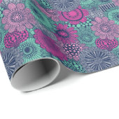 Stijlvol heldere patroon van prachtige bloemen cadeaupapier (Rol Hoek)