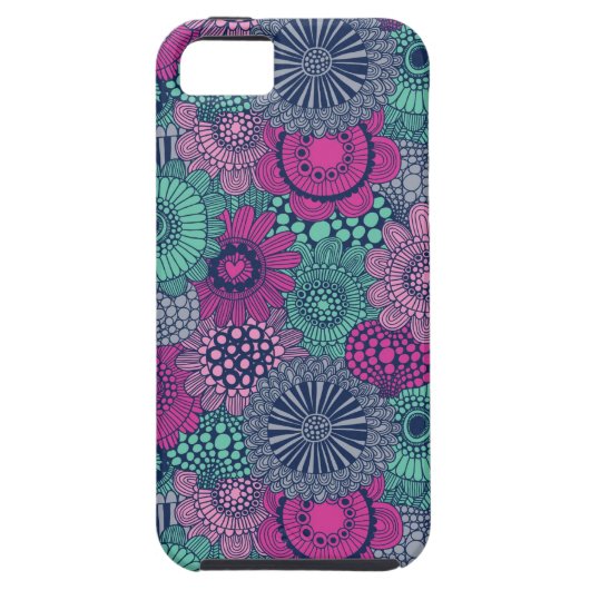 Stijlvol heldere patroon van prachtige bloemen Case-Mate iPhone case (Achterkant)