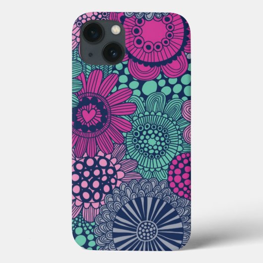Stijlvol heldere patroon van prachtige bloemen Case-Mate iPhone case (Achterkant)